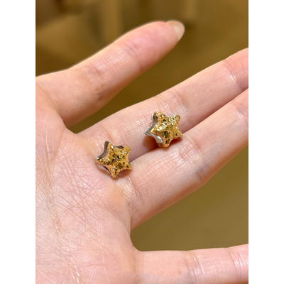 爆闪碎冰星耳钉AB面两色