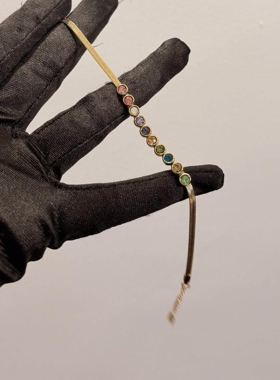 彩色泡泡仿钻蛇骨手链女