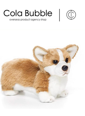 美国Demdaco正版黄色柯基犬可爱狗狗公仔小狗玩偶娃娃毛绒玩具