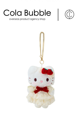 日本hellokitty正版草莓蛋糕凯蒂猫kt猫公仔玩偶毛绒包包挂件挂饰