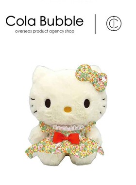 日本hellokitty正版50周年liberty碎花裙凯蒂猫kt猫毛绒公仔玩偶