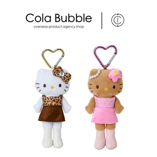 日本hellokitty正版豹纹长腿凯蒂猫kt猫公仔玩偶毛绒包挂件小挂饰