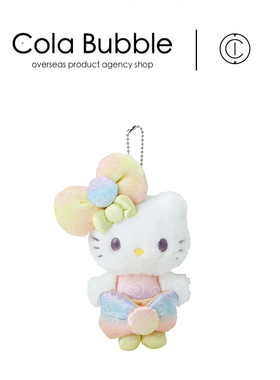 日本hellokitty正版50周年黄色渐变蝴蝶结凯蒂猫kt猫公仔玩偶挂件