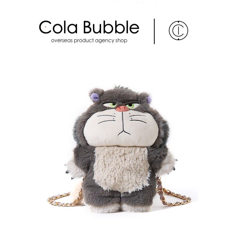 日本东京迪士尼正版CAT DAY路西法猫公仔玩偶毛绒单肩包斜挎包