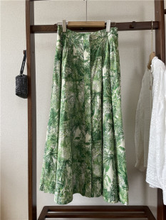 半身裙大裙摆 精品度假风丛林印花高支棉长款 绿野仙踪Ma夏 意式