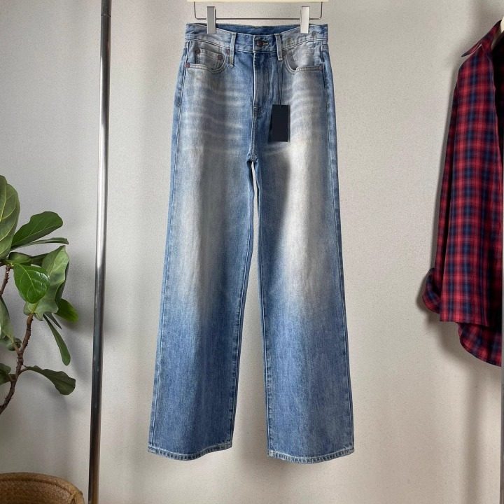 松弛感R25新款美式高腰做旧浅蓝阔腿直筒牛仔裤长裤女无弹显瘦,女装/女士精品,牛仔裤,淘宝优惠券,粉丝福利购,淘宝优惠卷