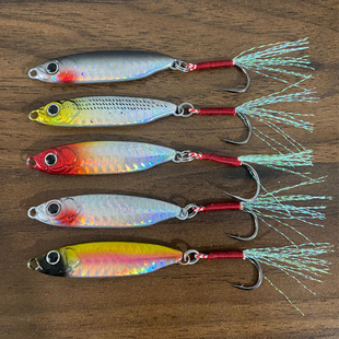 单钩飘落短铁板路亚假饵套装 远投vib亮片翘嘴鲈鱼鲅鱼鲶鱼淡海水