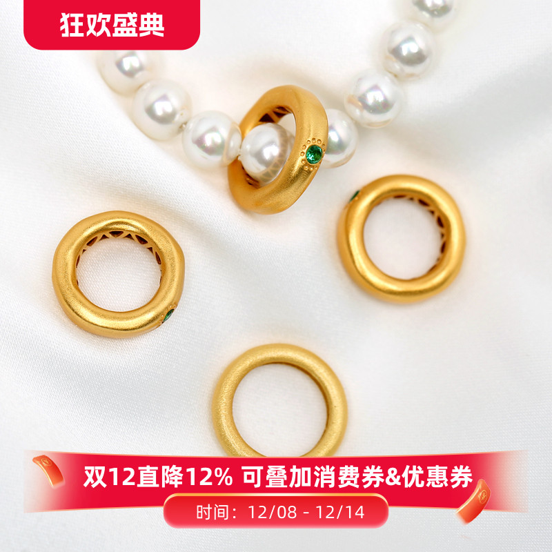 古法金跑圈配件素圈祥云圈卡环