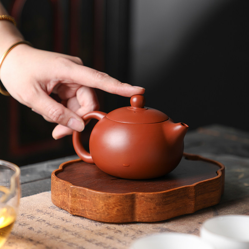 紫砂凤鸣壶原矿大红袍半手工泡茶器功夫茶具家用高端茶壶朱泥单壶