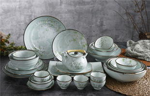 瑕疵日本进口釉下彩高温陶瓷餐具秋樱系列料碟饭碗面碗汤钵西餐盘