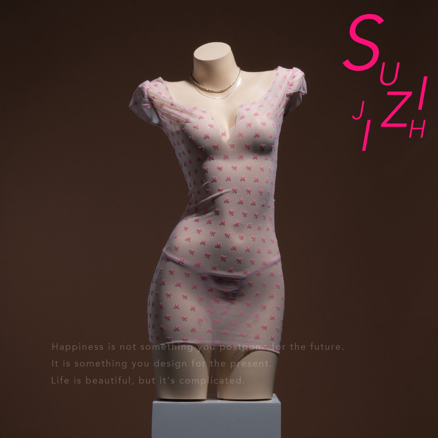 素织集 爱神粉·性感睡衣女透视深V紧身包臀裙qqny约会战袍