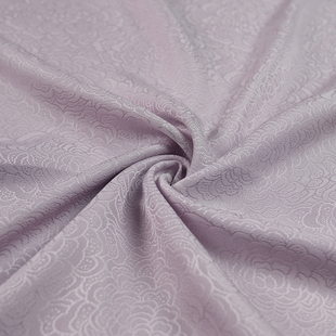 张林根窄幅正绢芍药纹真丝桑蚕丝国风新中式汉服旗袍马甲服饰面料