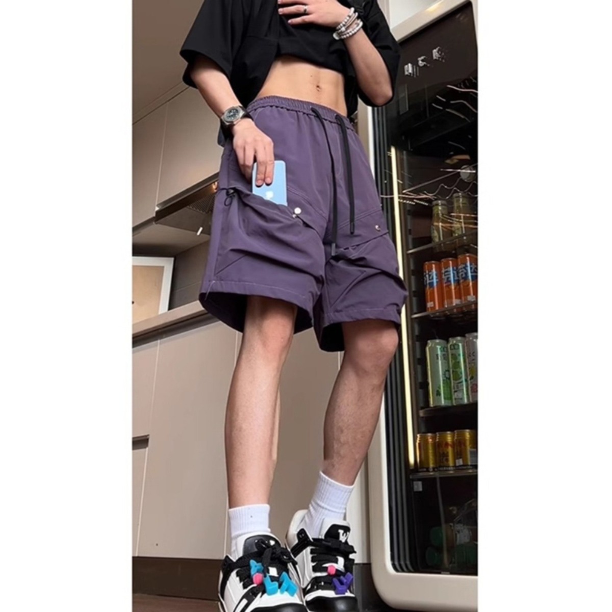 工装短裤男款夏季潮牌高街大口袋美式运动高端裤子休闲五分中裤男