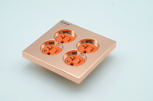 END 面板 发烧级 12MM优质纯紫铜 墙插插座面板 120MM