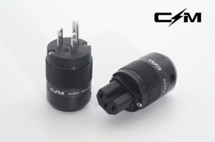 高纯度铍铜镀铑 P003R 美标电源插头电源尾插  audio P003MR