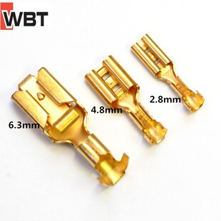 德国WBT 汽车喇叭插簧 音响专用 接线端子 线耳 插片 2.8mm-6.3mm
