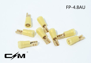 镀金端子 汽车音响喇叭端子插片 4.8汽车改装 镀金线耳