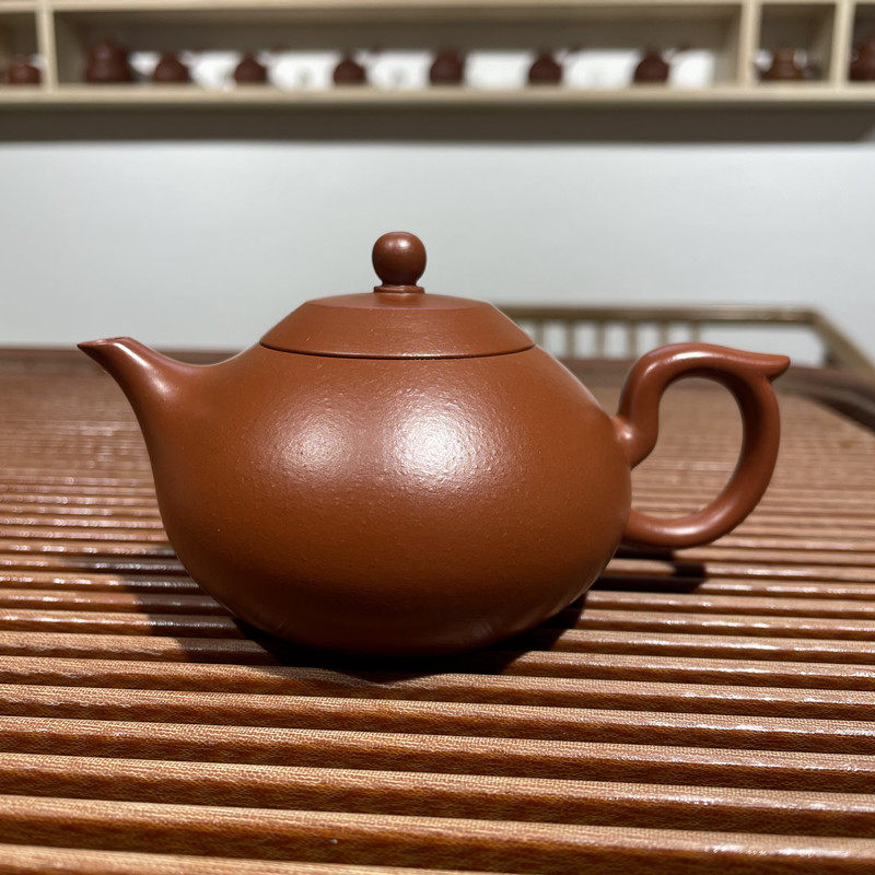 明德园谢思博潮州朱砂泥手拉壶谢华大师之子碧泉壶全手工180cc