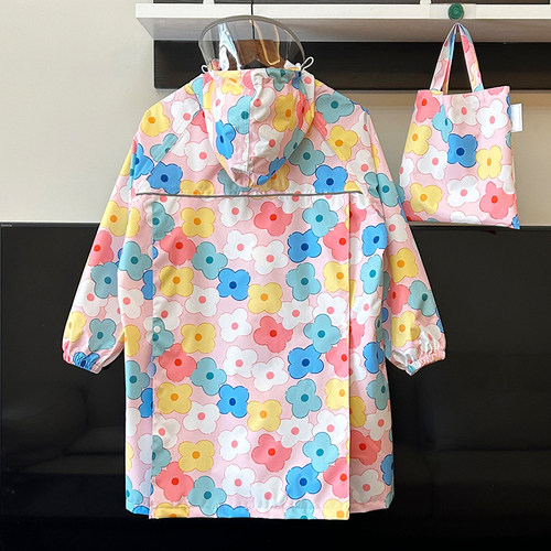 儿童雨衣男童女童幼儿园中小学生带书包位防水长款全身防暴雨服