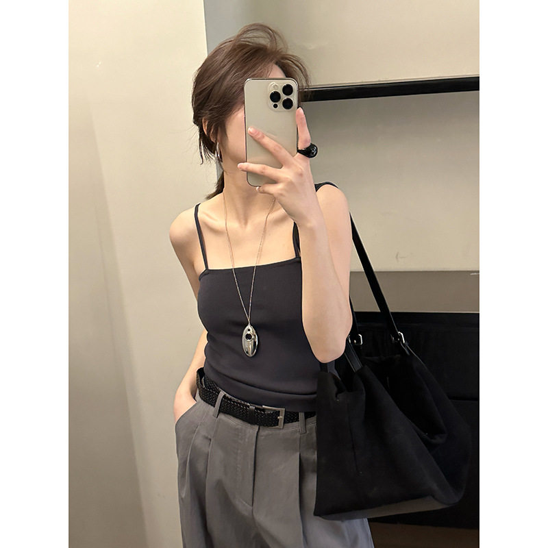 MMC DITION针织小吊带女外穿夏季辣妹风内搭短款无袖叠穿背心上衣