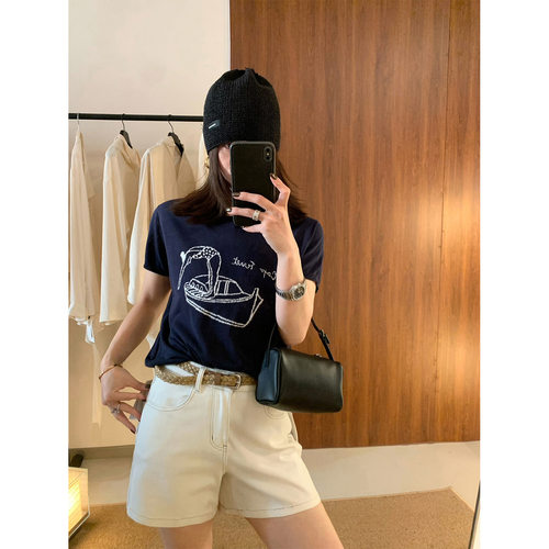 针织上衣T恤女短袖洋气