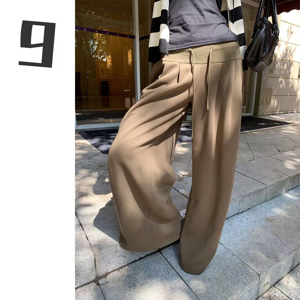 冬宽松百搭阔腿裤百搭长裤女