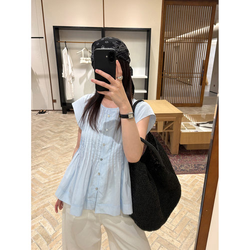 显瘦小衫时尚纯色衬衫上衣