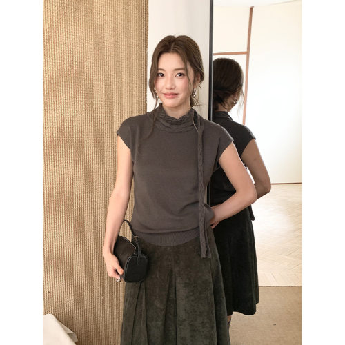 针织衫女早秋修身半高领内搭上衣