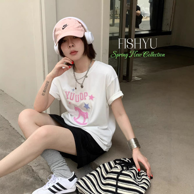 小版短袖少女风减龄t恤上衣
