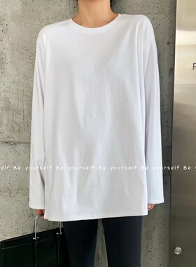 特价清仓不退换beyourself秋冬港风设计感白色T恤女加绒上衣内搭