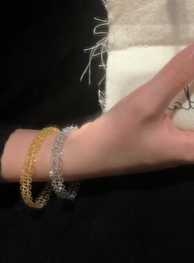 S925纯银意大利蕾丝中古风手链