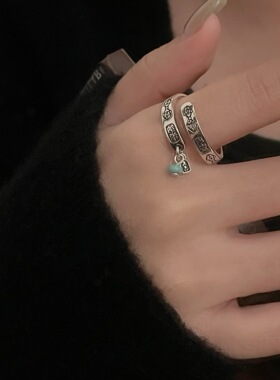 S925纯银金刚杵平安开口戒指