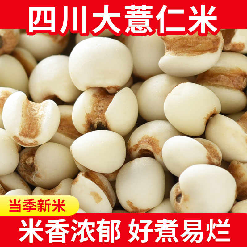 新鲜薏米500g薏米仁苡仁五谷杂粮粗粮赤小豆芡实茯苓搭配大薏仁米