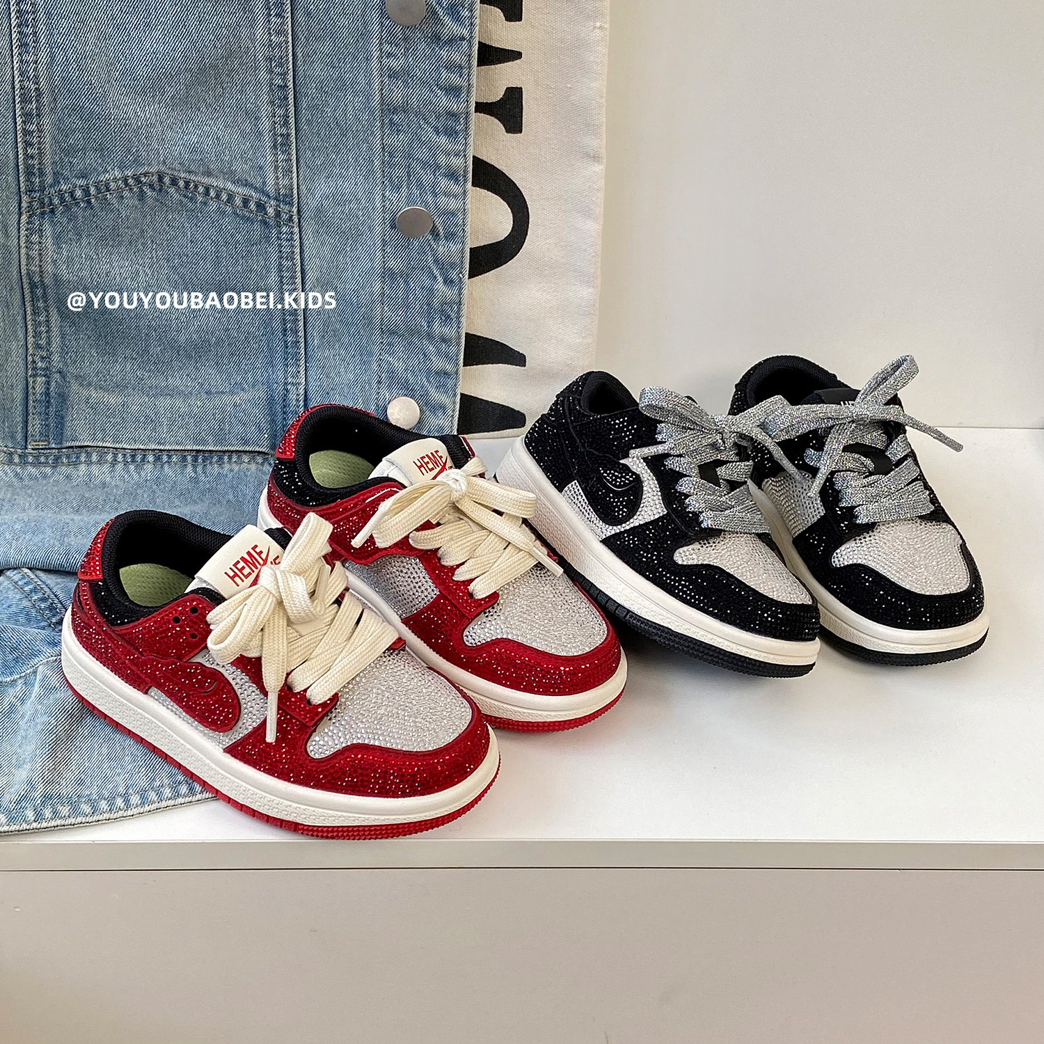 2026春季新款儿童休闲鞋时尚个性bing闪钻男女童烫钻低帮板鞋洋气,童鞋/婴儿鞋/亲子鞋,运动鞋,淘宝优惠券,粉丝福利购,淘宝优惠卷