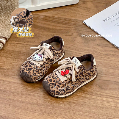 女童鞋卡扣可拆卸秋冬时尚