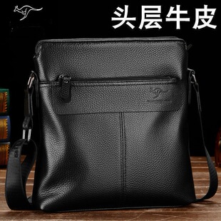 潮男 挎包单肩大容量休闲男款 亏本清仓真皮头层牛皮斜时尚 真皮男式