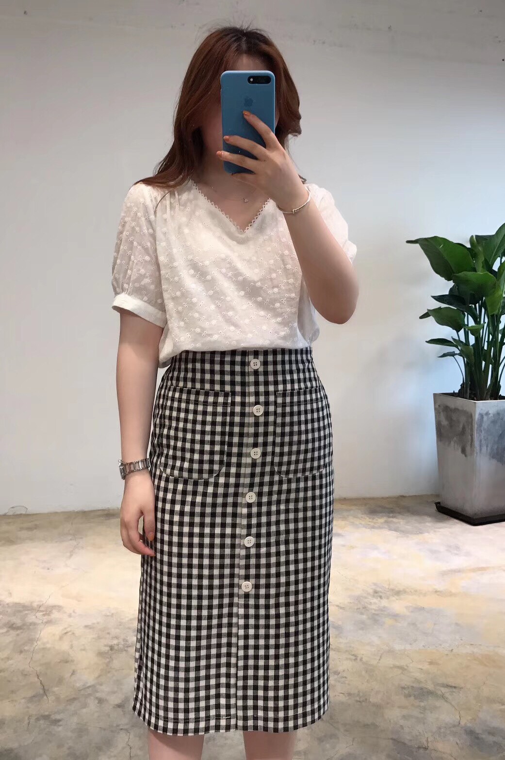 特价 土布鱼 新款高腰口袋复古格子开叉中长款A字裙半身裙包裙在类目 女装/女士精品, 半身裙中 - 来自Buy2taobao.com提供专业的淘宝代购服务