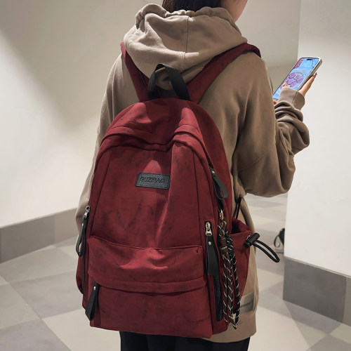 简约双肩包学生书包大容量