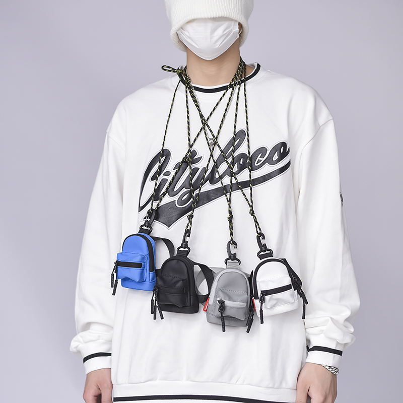 SUNMAN迷你斜挎包潮牌耳机包挂包