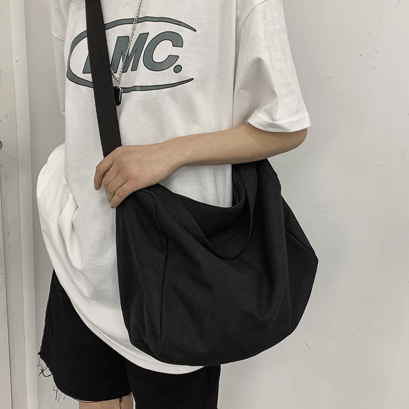 斜挎包男日系帆布包休闲单肩包