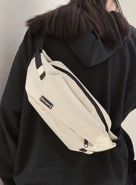 斜挎包男潮牌运动胸包男士骑行包日系ins潮腰包单肩包学生挎包女