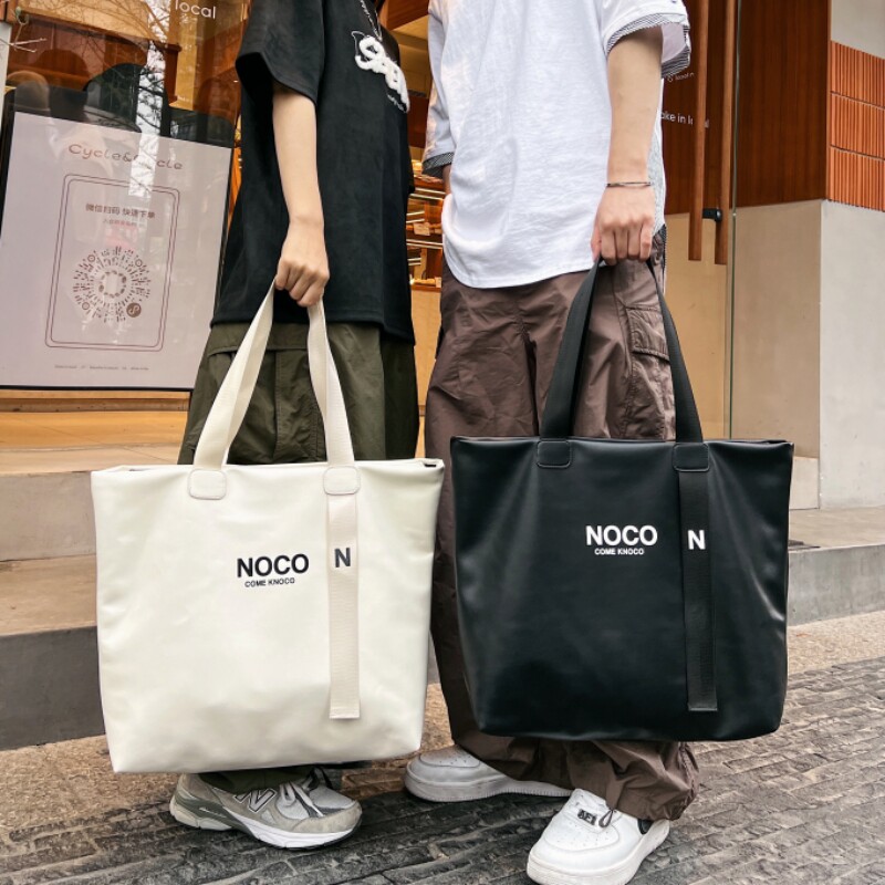日系潮牌托特包手提单肩包图片
