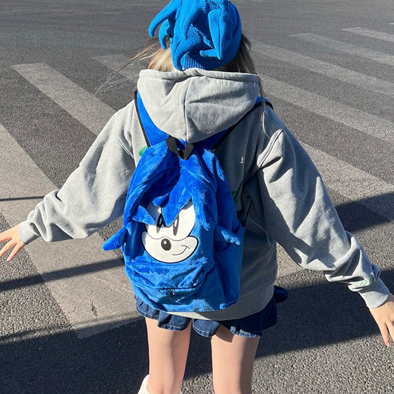 索尼克双肩包音速小子潮牌背包