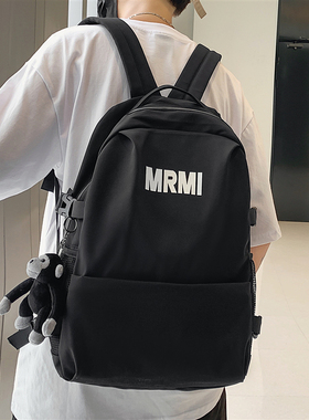 潮初中生高中生大学生书包男休闲大容量双肩包男士防水背包电脑包