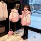 女童加厚棉服2026新春新款 连帽面包服中大童冬季 棉袄儿童保暖棉衣