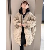 女童冬装 上衣潮 加棉加厚风衣外套中长款 绗线棉衣2025儿童冬季 新款