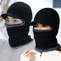 黑色【带帽檐花纹 加绒加厚】