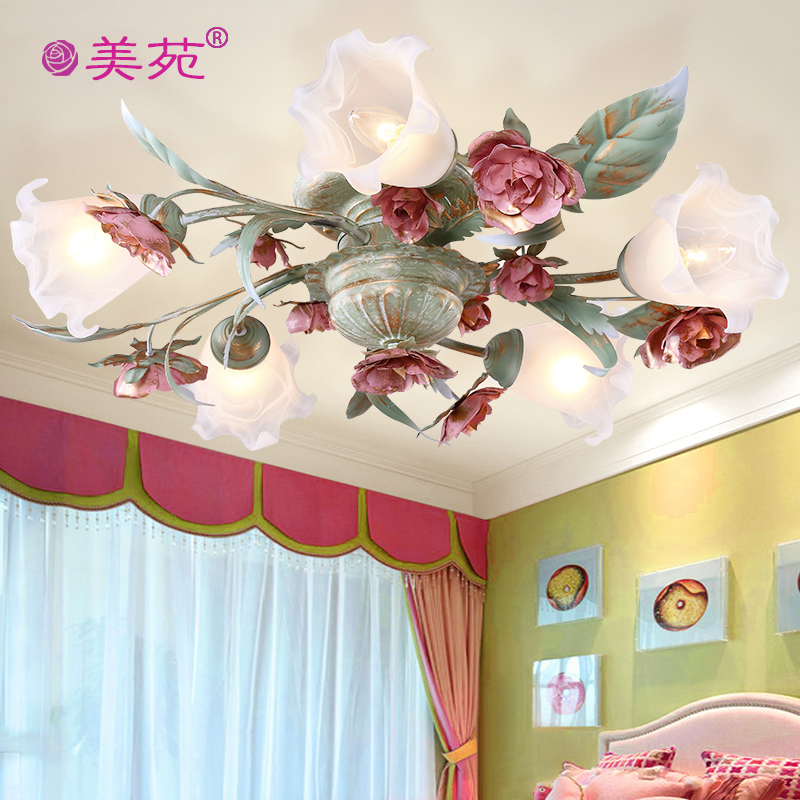 美苑田园风玫瑰花吸顶灯