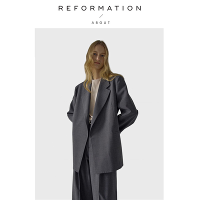 【现货】About Reformation西装新款韩版休闲宽松高级感长袖外套