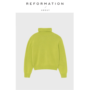 Reformation毛衣韩系简约纯色羊绒羊毛针织衫 About 长袖 现货